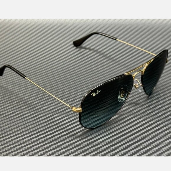 RAY BAN Black Gradient Unisex Aviator 62 mm Sunglasses - Picture 3 of 5